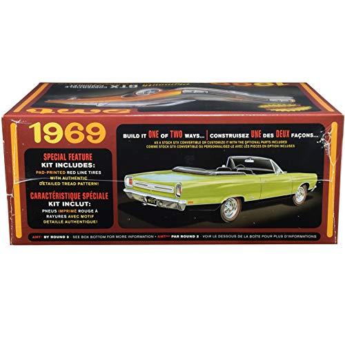 AMT 1969 Plymouth GTX Convertible 1:25 Scale Model Kit, AMT1137M/12