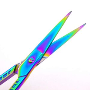 Milisten Guitar Embroidery Scissor Vintage Stainless Steel Shears Sharp Cutter for DIY Craft Needlework 114X50X4MM (Colored Titanium)