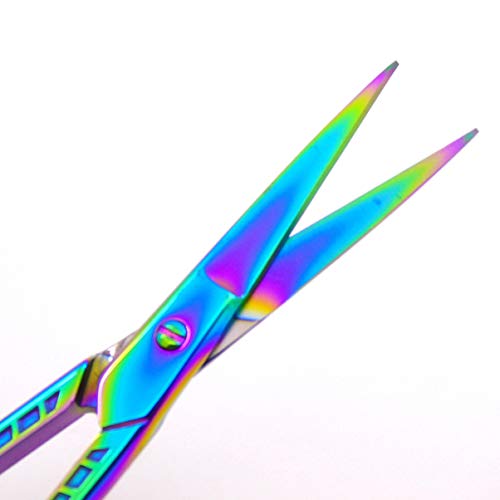 Milisten Guitar Embroidery Scissor Vintage Stainless Steel Shears Sharp Cutter for DIY Craft Needlework 114X50X4MM (Colored Titanium)