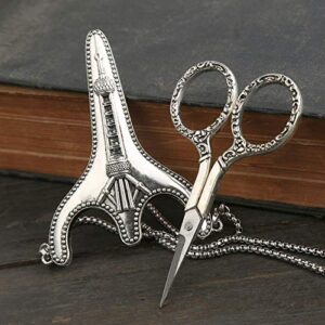 5 Pcs Embroidery Scissors Kit, Silver Exquisite Retro Scissors Antique Sewing Scissors European Style Stainless Steel Sewing Tools for Embroidery, Sewing, Craft, Art Work, and Everyday Use