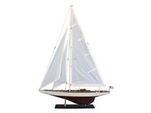 hampton nautical wooden ranger model sailing yacht, 35″