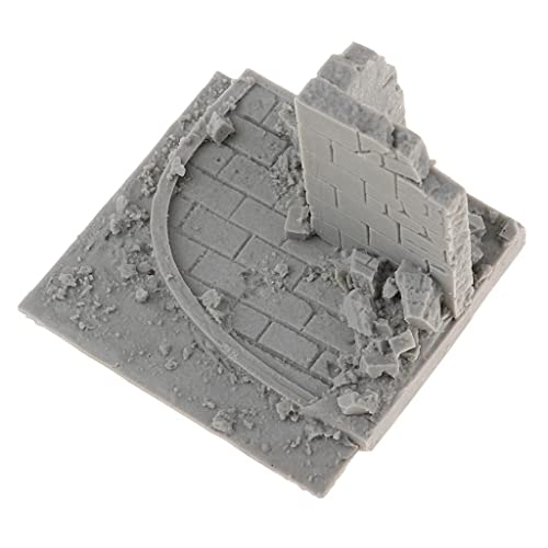 Almencla 1/35 Scale City Ruins Mini Resin Model Kit Unpainted 6x5.5x5cm