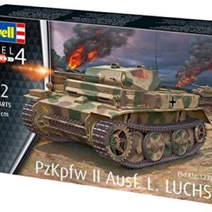 Revell RV03266 03266 Pzkpfw II Ausf. L. 'Luchs' (Sd.Kfz.123) 1: 72 Scale Model Kit, Various