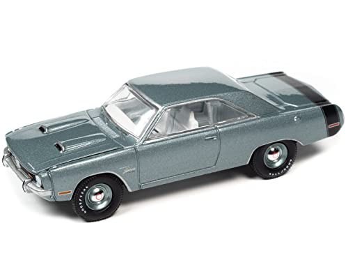 1971 Dart Swinger 340 Special Light Gunmetal Gray Met w/Black Tail Stripe Vintage Muscle Ltd Ed 1/64 Diecast Model Car by Auto World 64362-AWSP105 A