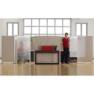 Quartet Workstation Privacy Screen, 64" x 38", For Cubicle or Office, Adjustable Height, Sliding, Sturdy Aluminum Frame, Includes Attachable Whiteboard (WPS2000)