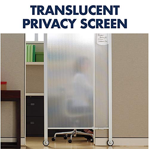 Quartet Workstation Privacy Screen, 64" x 38", For Cubicle or Office, Adjustable Height, Sliding, Sturdy Aluminum Frame, Includes Attachable Whiteboard (WPS2000)