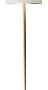 Adesso Home 4093-12 Transitional One Light Floor Lamp from Ellis Collection in Bronze/Dark Finish, Natural