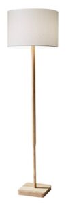 adesso home 4093-12 transitional one light floor lamp from ellis collection in bronze/dark finish, natural