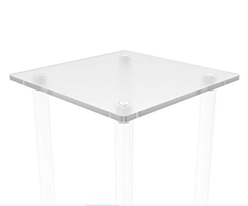 9 L X 9 W X 24" Tall Clear Acrylic Riser Transparent Plexiglass Pedestal Table Display Podium Glorifier Riser Stand Centerpiece Flower Sculputure Merchandise Lamp Book Stand 10043