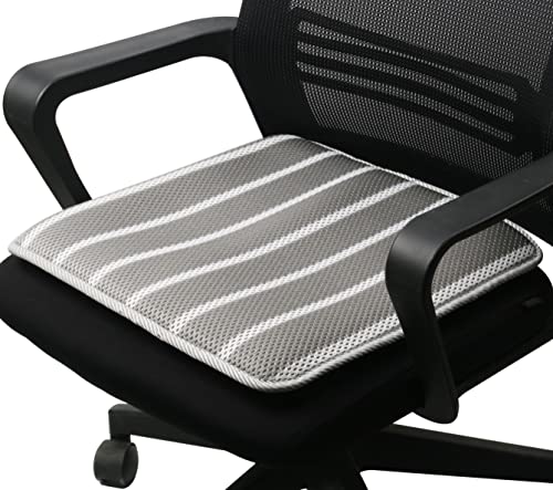 AEROiVi Office Chair Cushion, Non-Slip Car Seat Cushion with 3D Airmesh Pad Easy to Wash Breathable for Long Sitting for Relief and Comfort Square