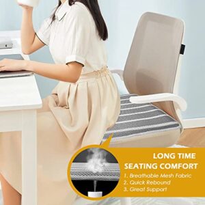 AEROiVi Office Chair Cushion, Non-Slip Car Seat Cushion with 3D Airmesh Pad Easy to Wash Breathable for Long Sitting for Relief and Comfort Square