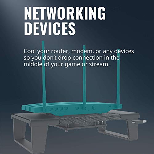 Cooler Master NotePal Connect Stand Network Devices Cooling Solution, Metal Mesh, SickleFlow 120 Reverse Edition Fan, and USB Connectivity