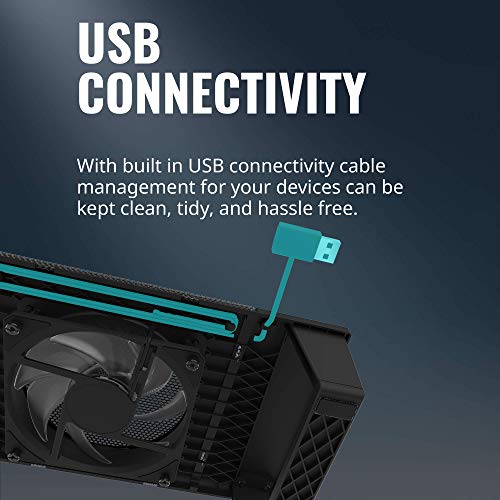 Cooler Master NotePal Connect Stand Network Devices Cooling Solution, Metal Mesh, SickleFlow 120 Reverse Edition Fan, and USB Connectivity