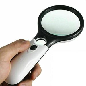 Magnifying Glass with Light,Extra Large Shatterproof Lightweight Magnifier with Strong LED Lights for Kids & Seniors for Classroom Science Projects, Reading, Soldering, Inspection, Coins, Jewelry