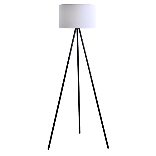 Catalina 19973-000 Mid-Century Modern Tripod Floor Lamp, 61.25", Black Classic