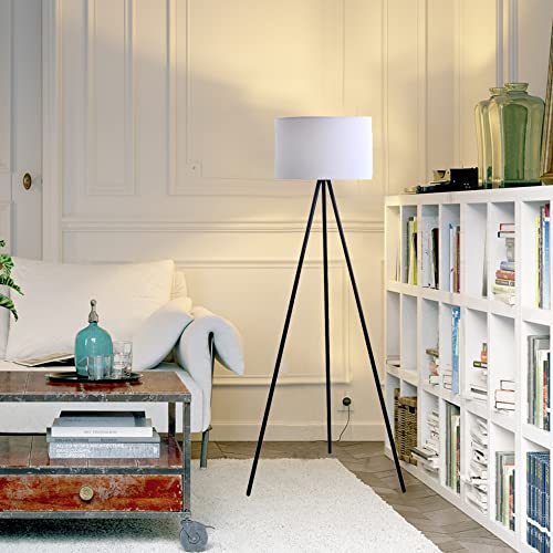 Catalina 19973-000 Mid-Century Modern Tripod Floor Lamp, 61.25", Black Classic