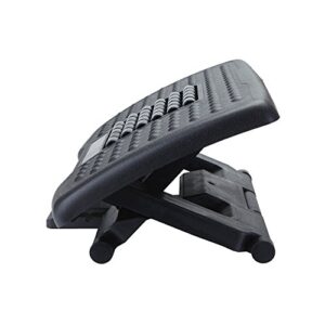 Mind Reader Adjustable Height Ergonomic Foot Rest with Massage Rollers, Black