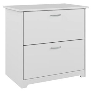 bush furniture cabot 2 drawer lateral file cabinet, white