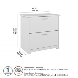 Bush Furniture Cabot 2 Drawer Lateral File Cabinet, White