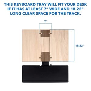Mount-It! Under Desk Computer Keyboard and Mouse Tray, Ergonomic Keyboard Drawer with Gel Wrist Pad, Black