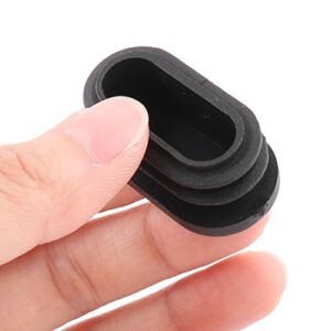 uxcell Plastic Office Oval Chair Leg Foot Cover Tube Insert 39 x 19mm 15 Pcs Black