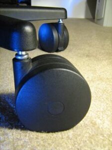 miracle caster! extra large chair wheels. 4″ set of five. great for carpet. replaces chair mat.