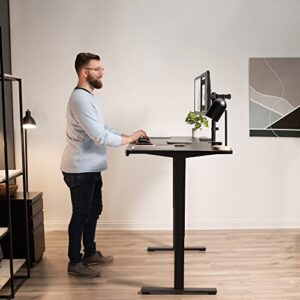 VIVO Electric Stand Up Desk Frame Workstation, Frame Only, Single Motor Ergonomic Standing Height Adjustable Base with Memory Controller, Black, DESK-V100EBY