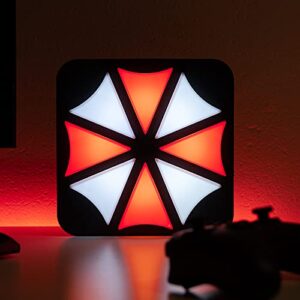 Numskull Resident Evil Umbrella Corp Lamp Wall Light - Ambient Lighting Gaming Accessory for Bedroom, Home, Study, Office, Work - Official Resident Evil Merchandise