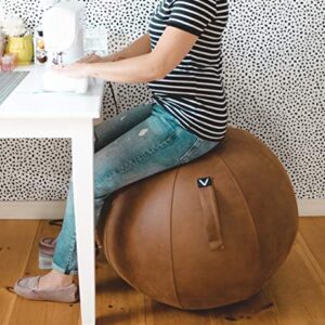 Vivora Luno Exercise Ball Chair, Lacewood Cover, Leatherette, Standard Size (22 to 24 inches), for Home Offices, Balance Training, Yoga Ball