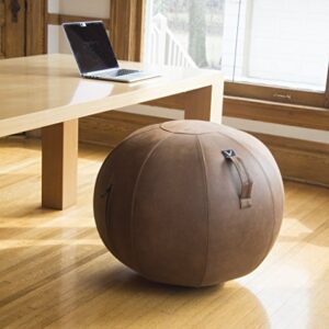 Vivora Luno Exercise Ball Chair, Lacewood Cover, Leatherette, Standard Size (22 to 24 inches), for Home Offices, Balance Training, Yoga Ball