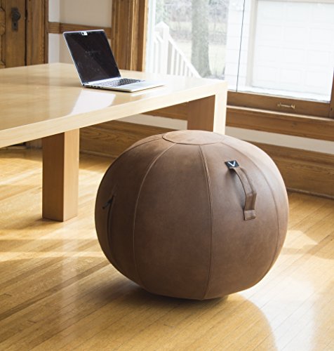 Vivora Luno Exercise Ball Chair, Lacewood Cover, Leatherette, Standard Size (22 to 24 inches), for Home Offices, Balance Training, Yoga Ball