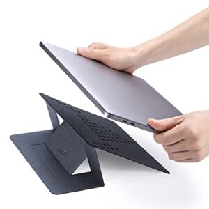 moft invisible laptop stand, lightweight non-adhesive 2-height, easy switch between devices computer desk stand fits all laptops up to 17”