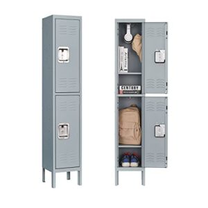 fesbos metal lockers for employees steel storage locker with 2 doors for office school gym metal storage cabinets for home, office, gym, school