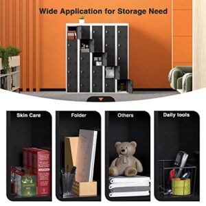 SUXXAN Kids Steel Storage Locker 5 Lockable Doors Steel Locker, Metal Office Locker Storage Cabinet，Kids Toy Safe Storage for Home and School (5 Door)