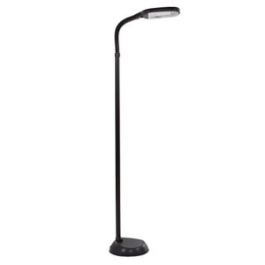 lavish home 72-6890 (black) floor full spectrum natural sunlight lamp with bendable neck-reading, craft, studying, and esthetician light