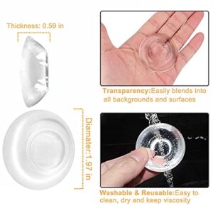 Door Stopper Wall Protector, Adhesive Bumper Protector, Reusable Rubber Door Stops from Door Knobs, Shock Absorbent Wall Shield for Door Handle (Clear-9 Pcs)