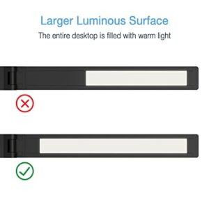 TANOSEE LED Desk Lamp with USB Charging, Touch Control Reading Table Light with 5 Brightness Level, 5 Lighting Modes, Small Study Lamps for Home Office (Black)