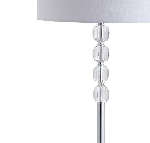 JONATHAN Y JYL2028A Aubrey 59.5" Crystal/Metal LED Floor Lamp Contemporary,Glam,Transitional for Bedrooms, Living Room, Office, Reading, Clear/Chrome