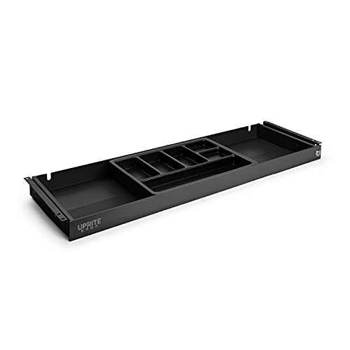 Uprite Ergo Under Desk Long Fit Pen & Pencil Drawer & Slim Organizer for Height Adjustable Desks (Black, 33 x 9.5)