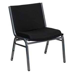 flash furniture 2 pack hercules series big & tall 1000 lb. rated black fabric stack chair