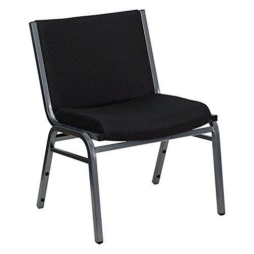 Flash Furniture 2 Pack HERCULES Series Big & Tall 1000 lb. Rated Black Fabric Stack Chair