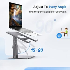Shmyby Laptop Stand, Ergonomic Aluminum Laptop Stand for Desk, Adjustable Laptop Riser Compatible with MacBook, Air, Pro, Dell XPS, HP, Xiaomi, Samsung, and Other 10-17 inches laptops
