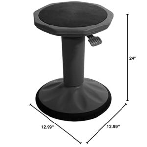 Pearington SitFree Height Adjustable Wobble Stool, Active Flexible Seating Chair for Kids and Adults - School and Office, Black