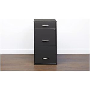 Hirsh Industries Space Solutions 18 inch 3 Drawer Metal File Cabinet with Pencil Drawer Charcoal