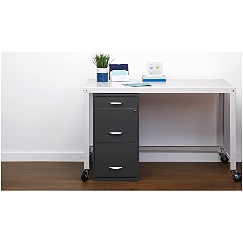 Hirsh Industries Space Solutions 18 inch 3 Drawer Metal File Cabinet with Pencil Drawer Charcoal