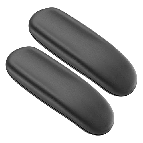 UARELVA Office Chair Arm Replacement Armrest Pads (Set of 2) Oval Shaped Office Chair Parts Arm Rest for Desk Chair with Mounting Hole Patterns Screws