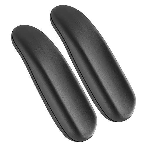 UARELVA Office Chair Arm Replacement Armrest Pads (Set of 2) Oval Shaped Office Chair Parts Arm Rest for Desk Chair with Mounting Hole Patterns Screws