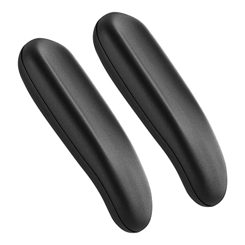 UARELVA Office Chair Arm Replacement Armrest Pads (Set of 2) Oval Shaped Office Chair Parts Arm Rest for Desk Chair with Mounting Hole Patterns Screws