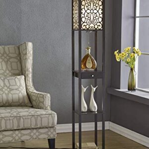 Artiva USA A808101EX Etagere Shelf Floor lamp with Drawer, 63", Expresso