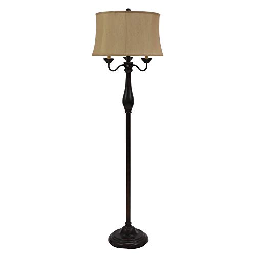 Decor Therapy PL3869 Abigail 6-Way Candle-Style Floor Lamp, 11x18x63, Dark Oil Rubbed Bronze